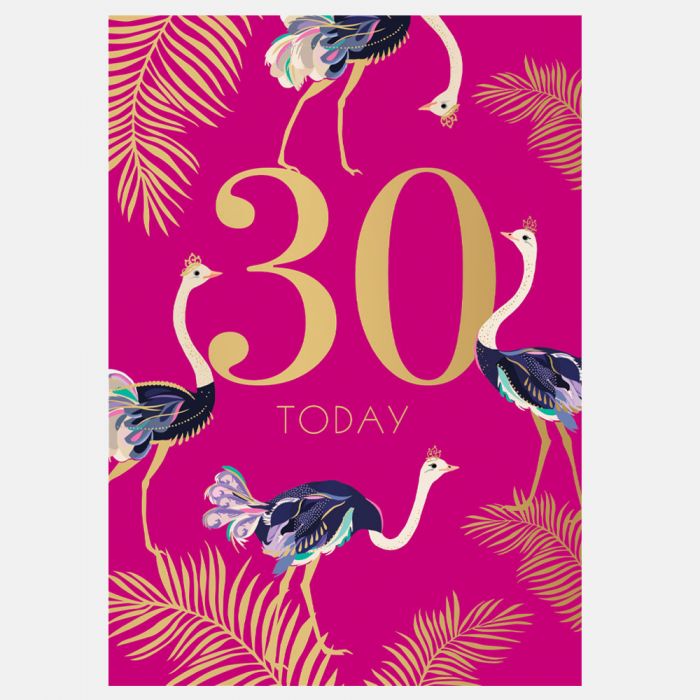 30th Birthday Card By Sara Miller London